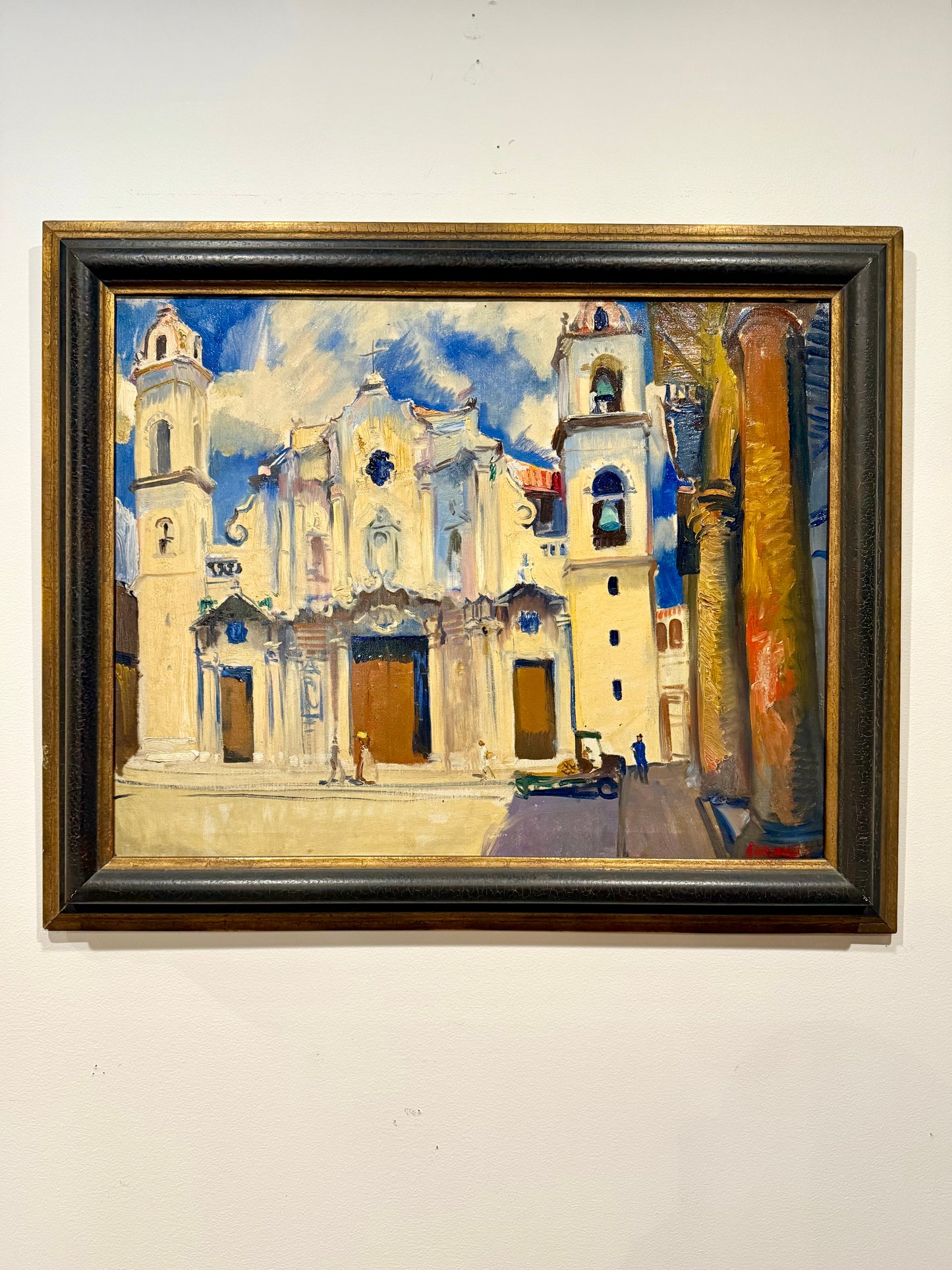 "Columbus Cathedral, Havana" by Reginald L. Grooms (1900-1989) Oil on Canvas, 1950s