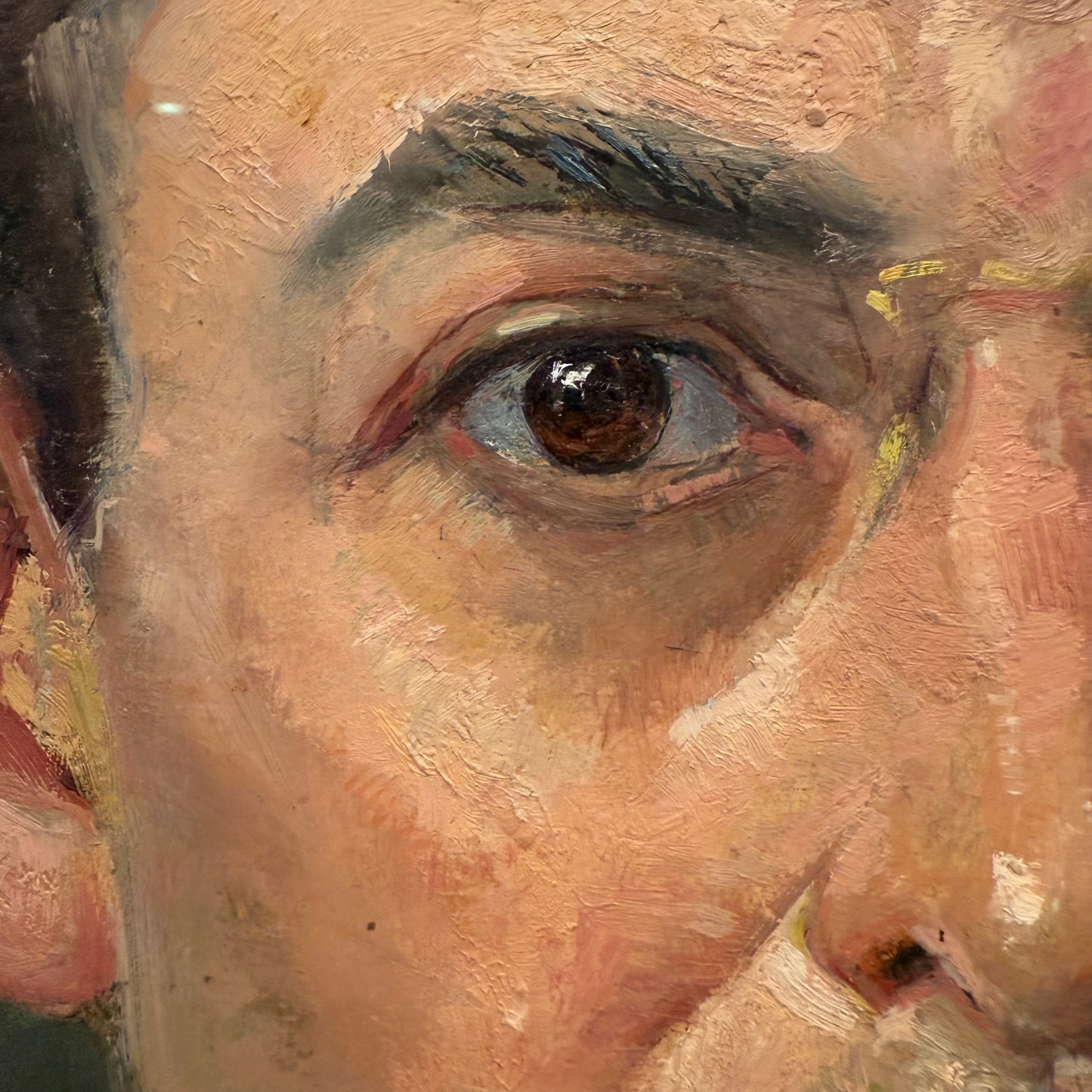 Self Portrait - Oil on Paper by Tino Costa (1891-1947)