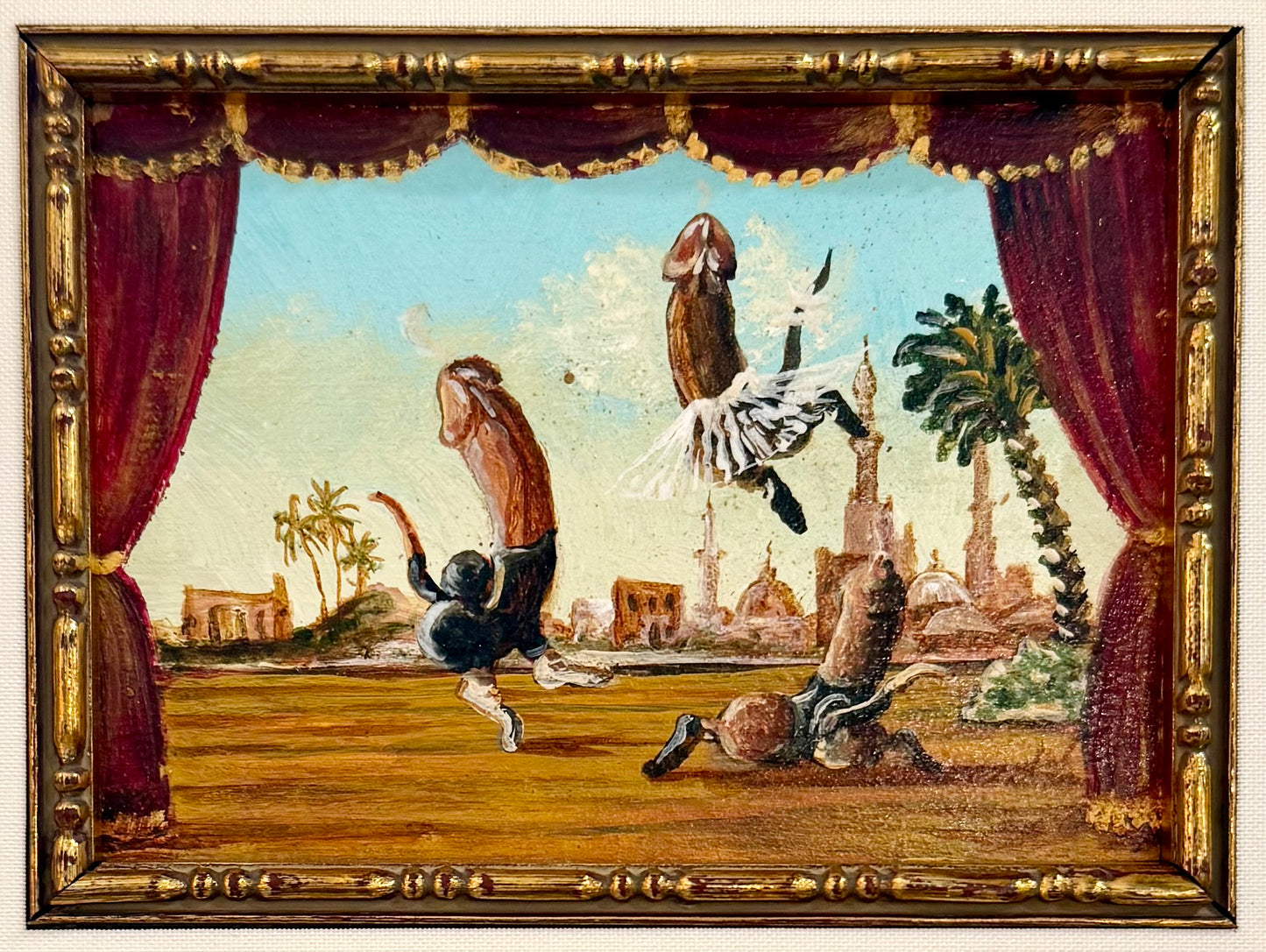 Miniature Phallic Painting by Jan Willemsen, Netherlands - 20th Century - 2 of 2