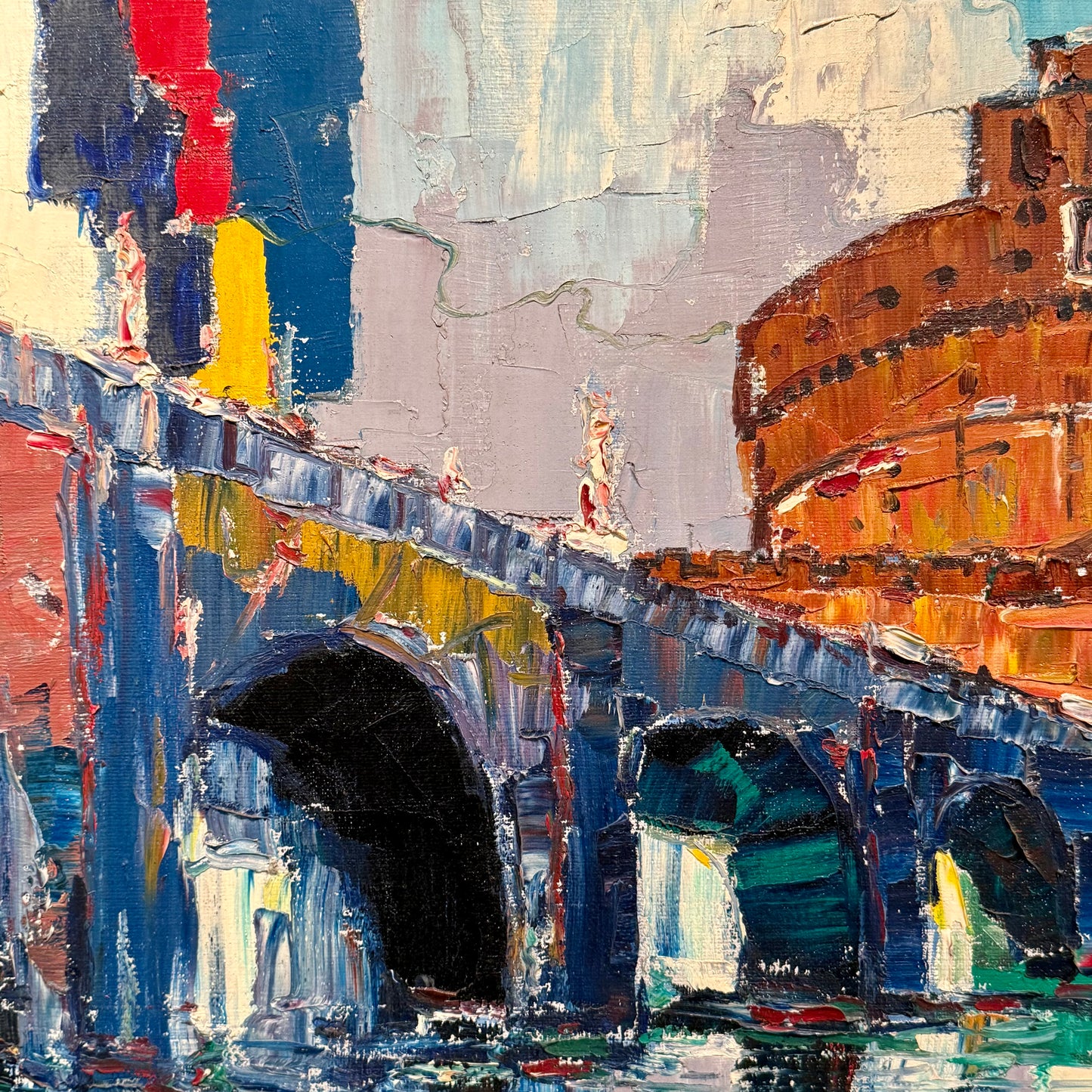 "Castel Sant'Angelo" - 1965 - Oil on Canvas by Gian L. Campanile (1925-1973)