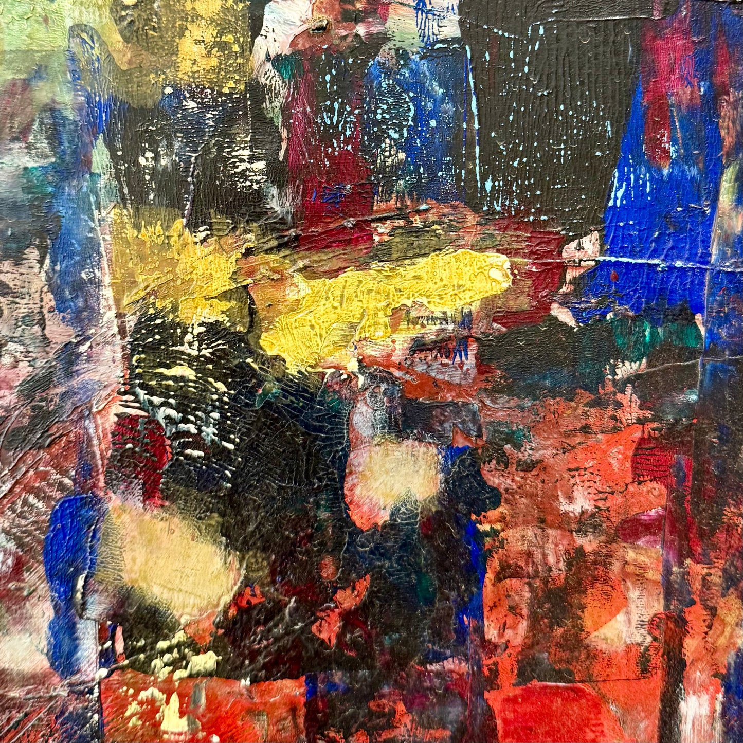 Mid-Century Abstract Oil on Board by Kathryn Bradford Dyer (1916-2005)