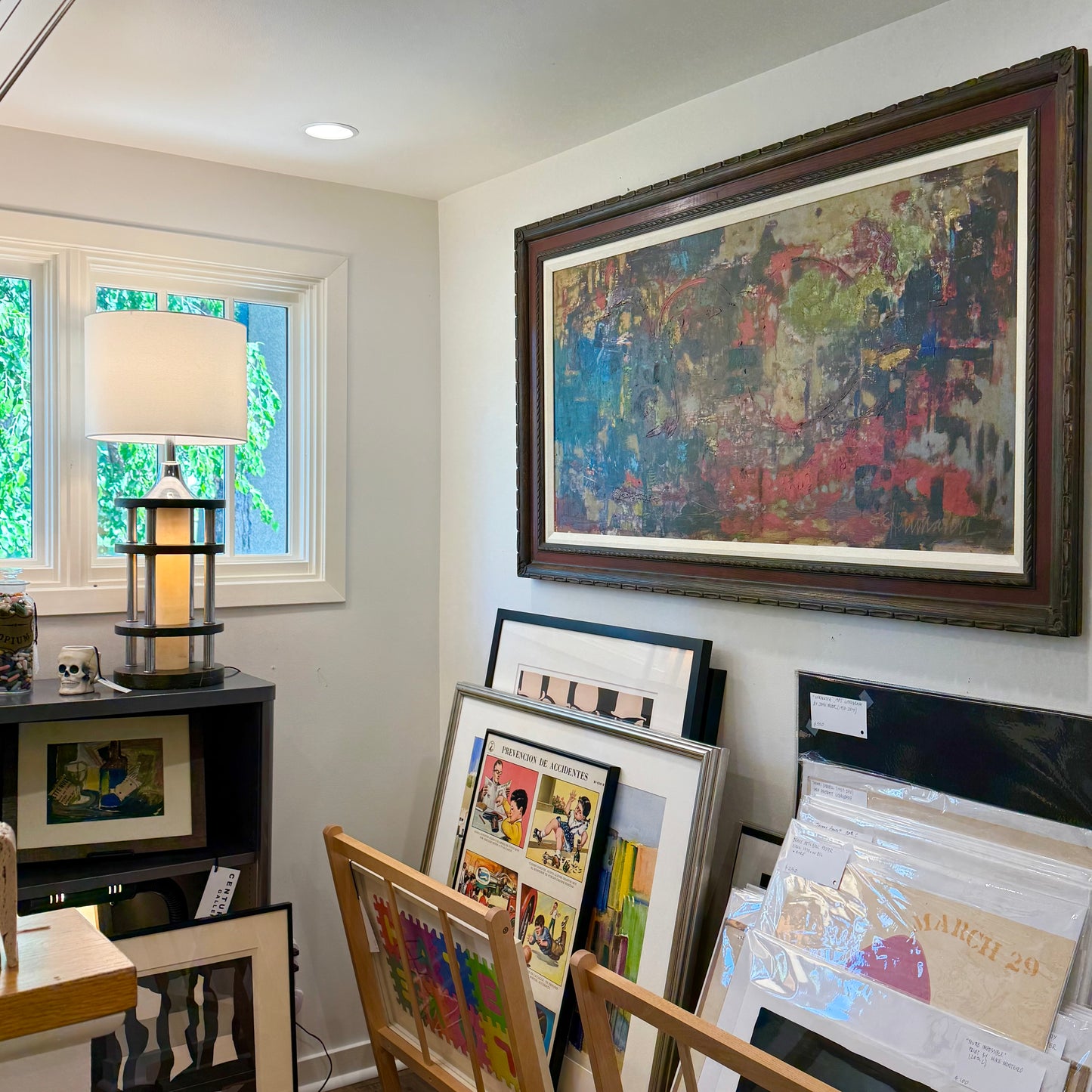 Mid-Century Abstract Oil on Board by Kathryn Bradford Dyer (1916-2005)