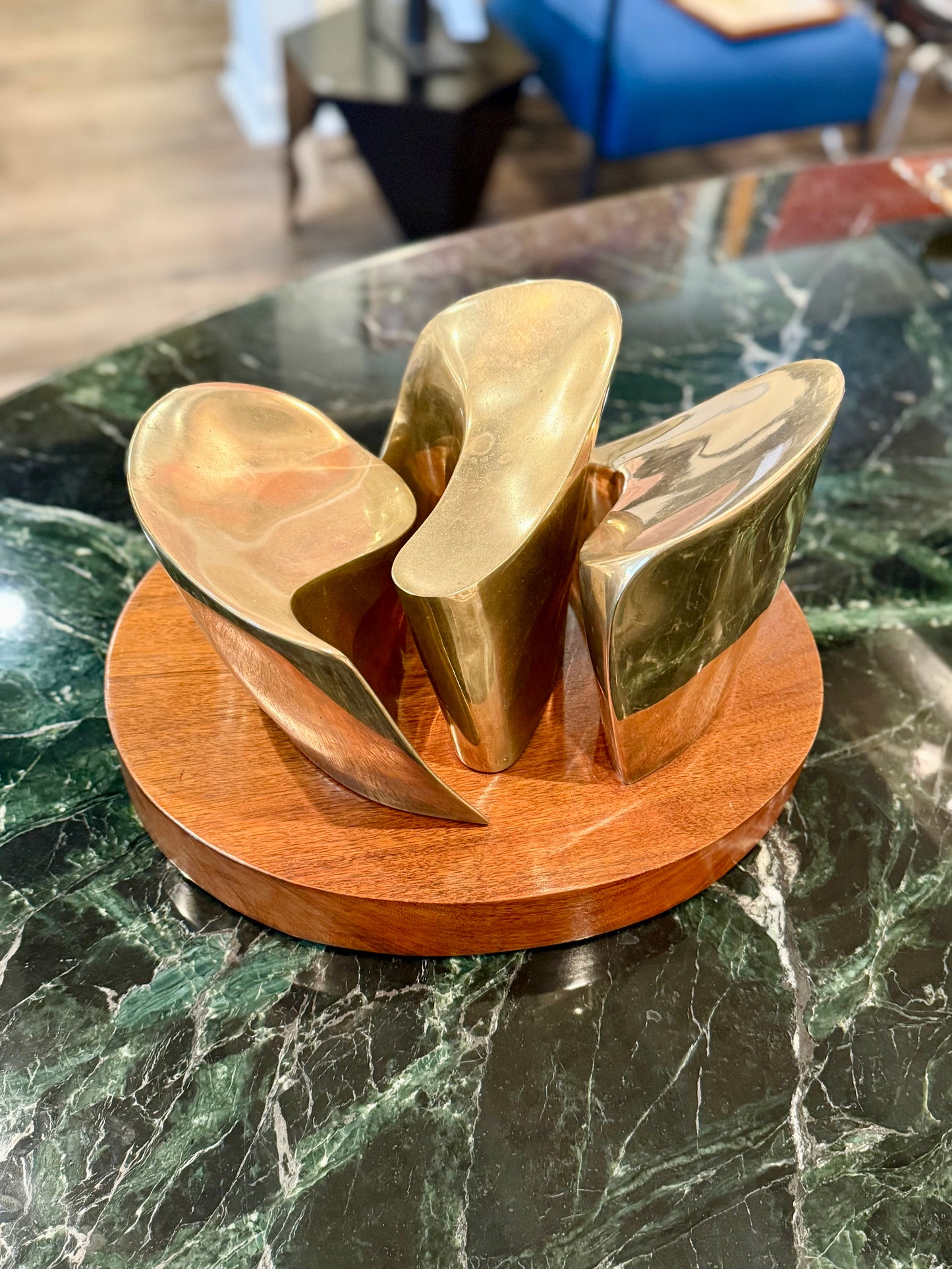 Modernist Brass or Bronze Sculpture by Robert Peterson, MN (1932-2016)