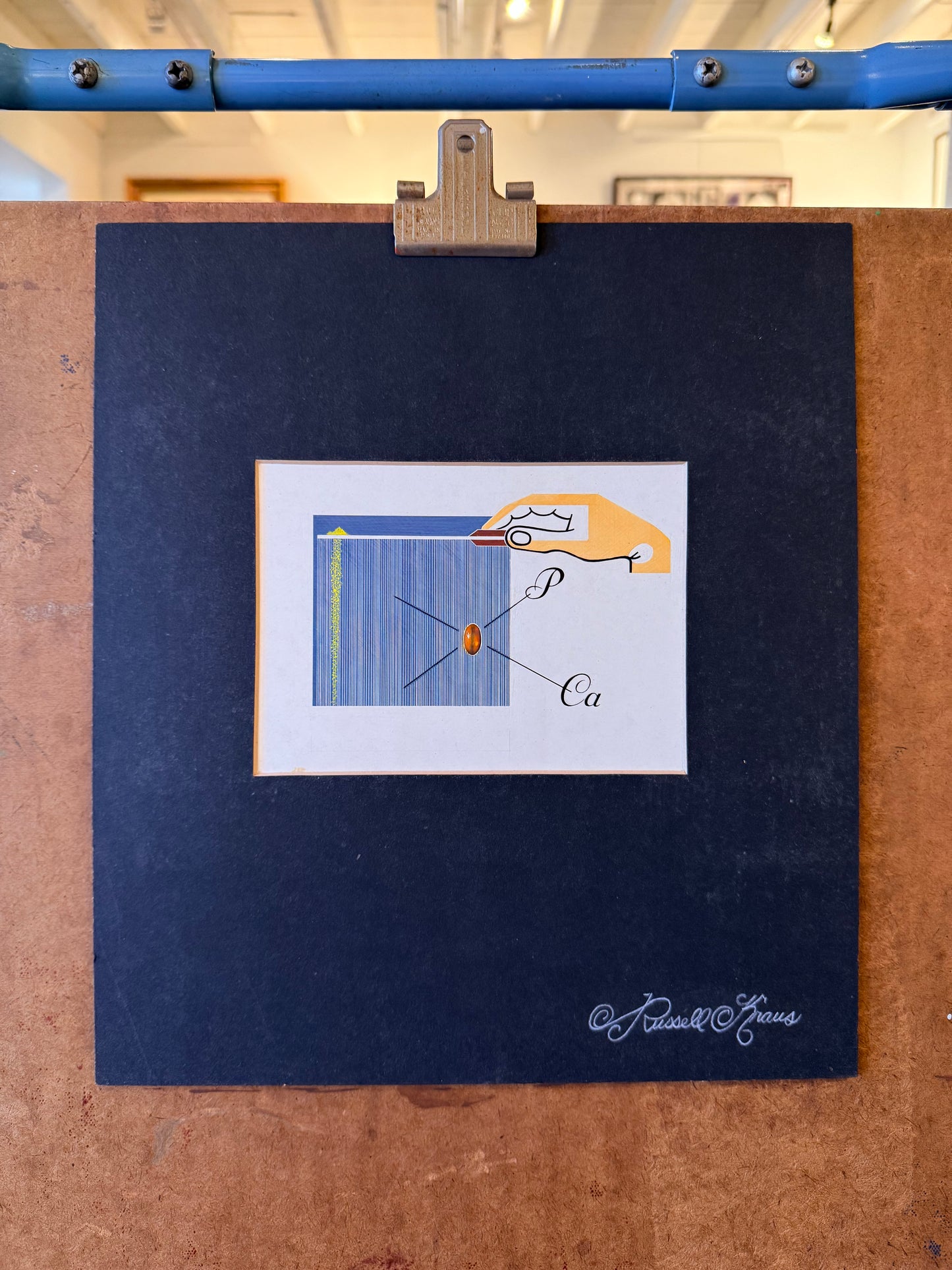 Mixed Media Illustration by Russell Kraus (1918-2009) - Unframed