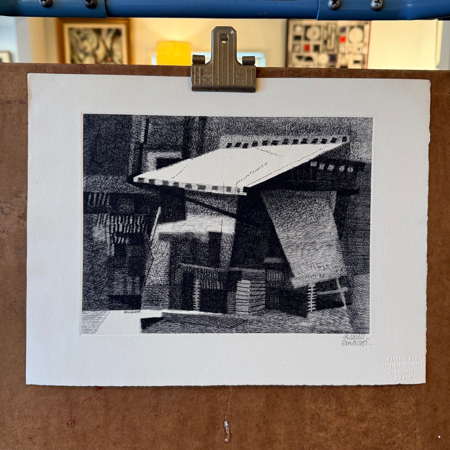 "Facade" Etching by Jacques Ramondot (1928-1999) Unframed