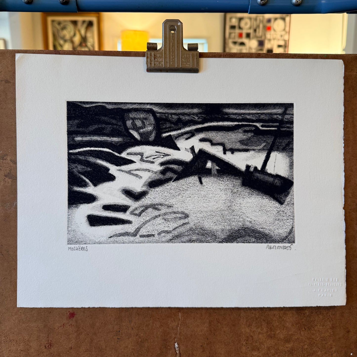 "Molliers" Etching by Jacques Ramondot (1928-1999) Unframed