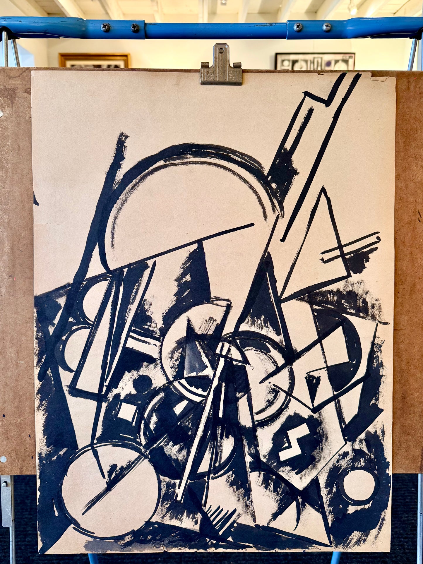 Abstract Gouache on Paper, 1940s/50s by John Von Wicht (1888-1970) - Unframed