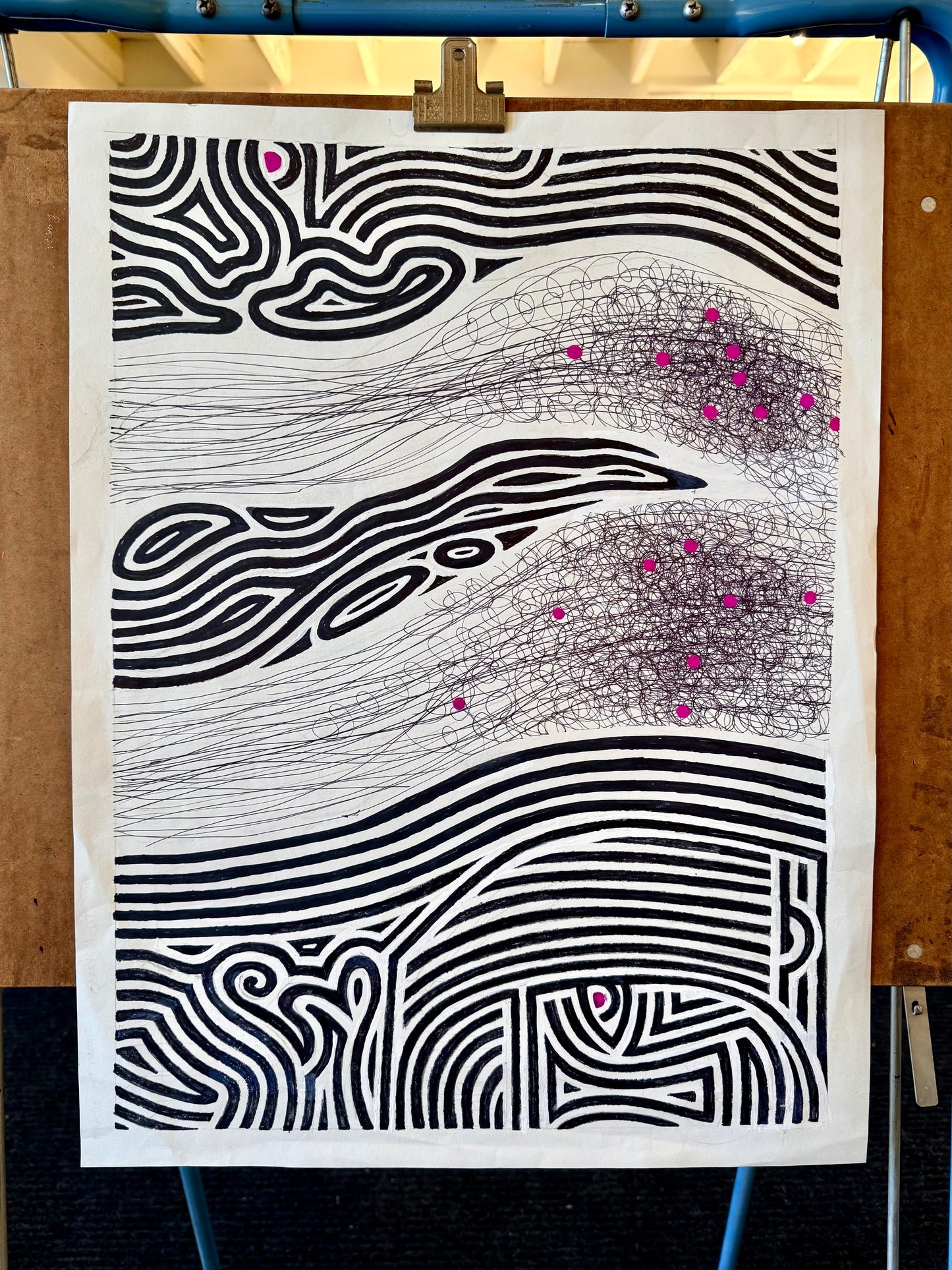 Abstract Gouache on Paper by Hal Poth (1924-2007) - Unframed