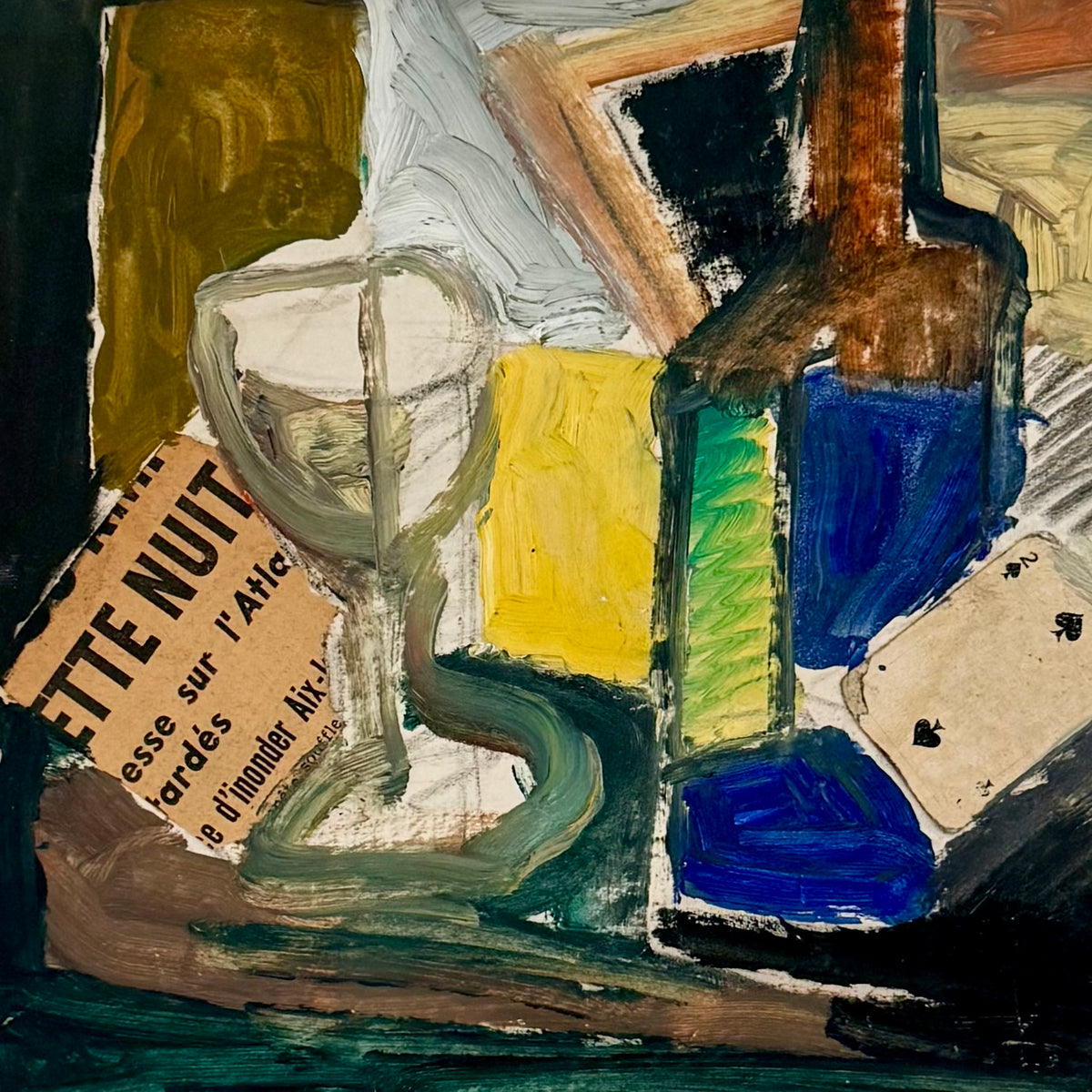 Mixed Media Painting on Paper by Philippe Kovo (b. 1952), Russian