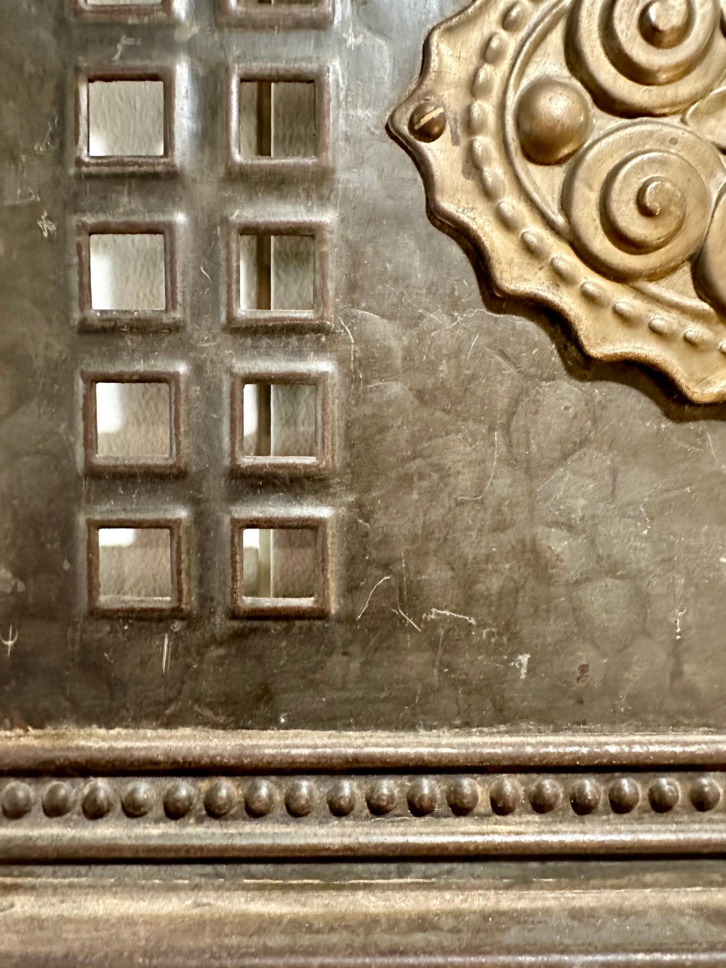 Important Mixed Metal Hanging Screen attributed to Josef Hoffmann (1870 – 1956)
