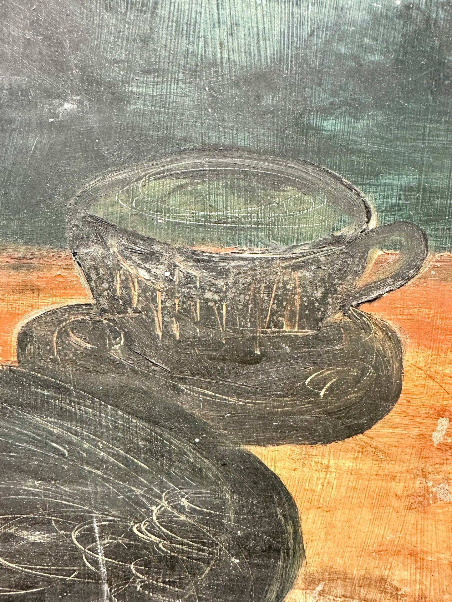 F. Rayner - Surrealist Oil on Board, 1968