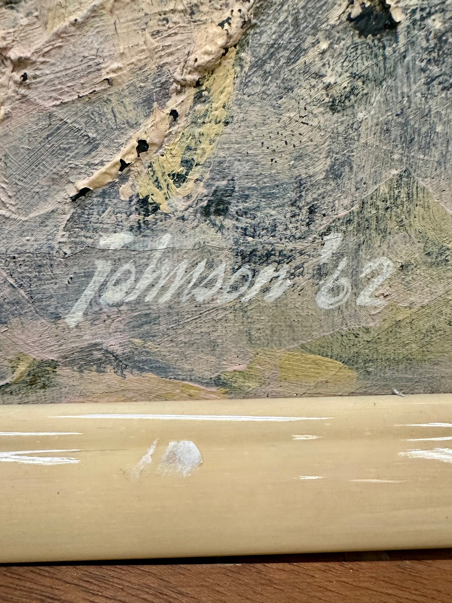 Abstract Oil on Canvas by Johnson, 1962