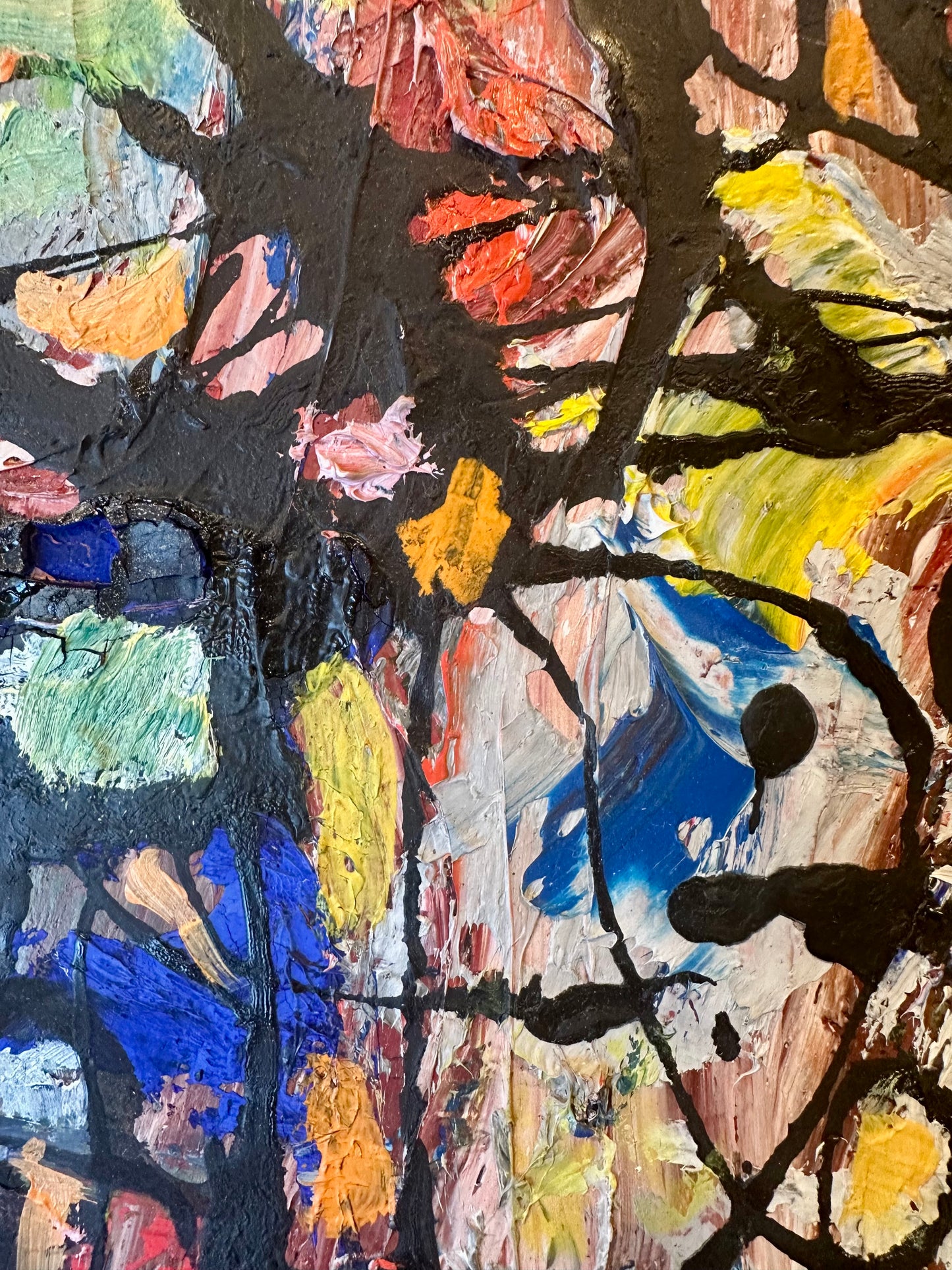 Rita Gencin (1923-2000) MCM Abstract Oil on Board, 1950