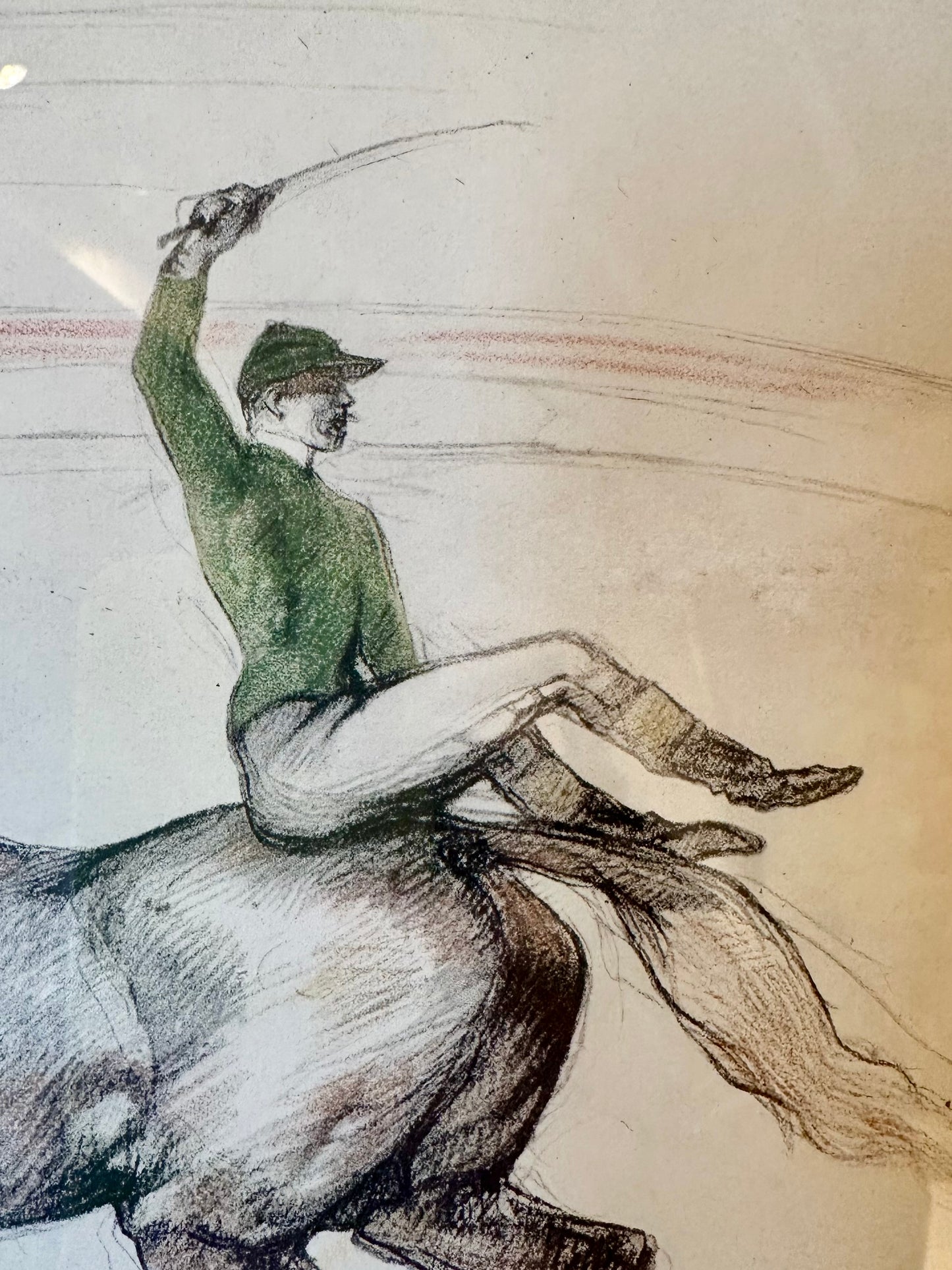 Unknown Artist, European School 20th Century, Portrait Of A Jockey, Colored Pencil On Paper
