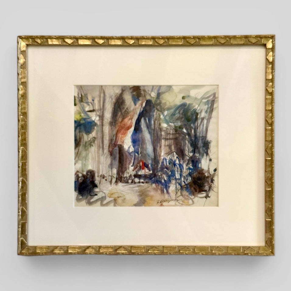 Watercolor on Paper, 1920s, by George Edmond Dargouge (1897-1990)