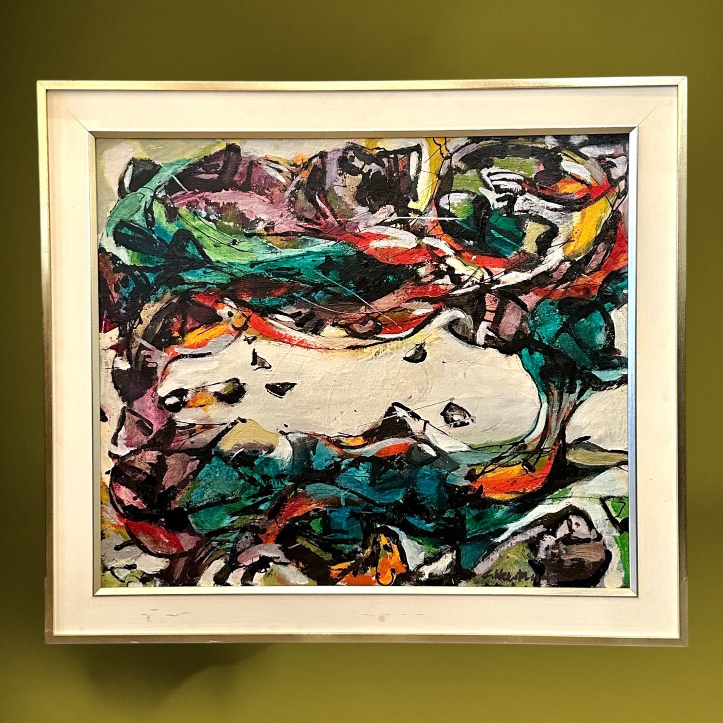 Abstract Oil on Canvas by Arnold Herstand (1925-1989)