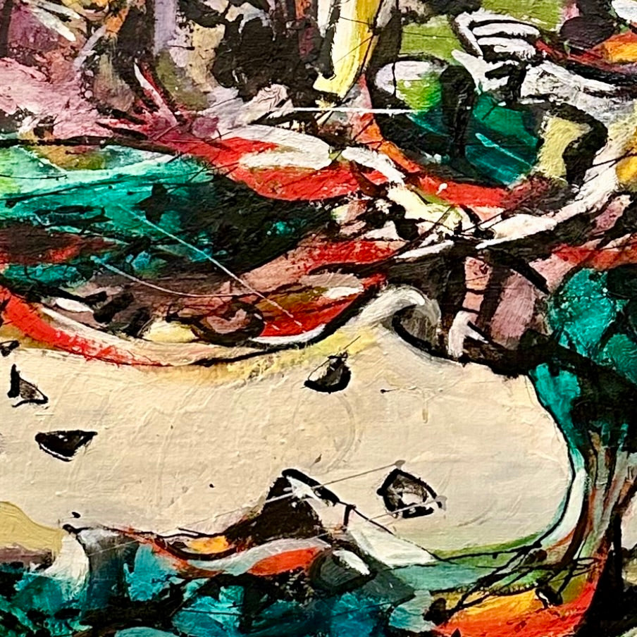 Abstract Oil on Canvas by Arnold Herstand (1925-1989)