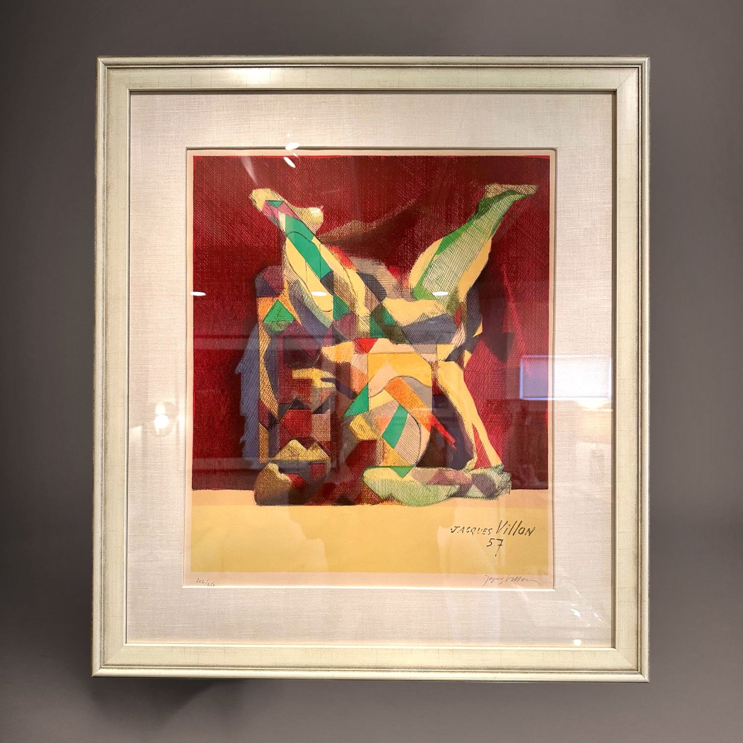 "La Lutte" (The Fight) 1957 - Lithograph on Paper by Jacques Villon (1875-1963)
