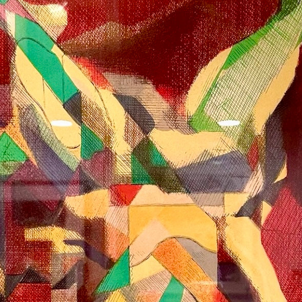 "La Lutte" (The Fight) 1957 - Lithograph on Paper by Jacques Villon (1875-1963)