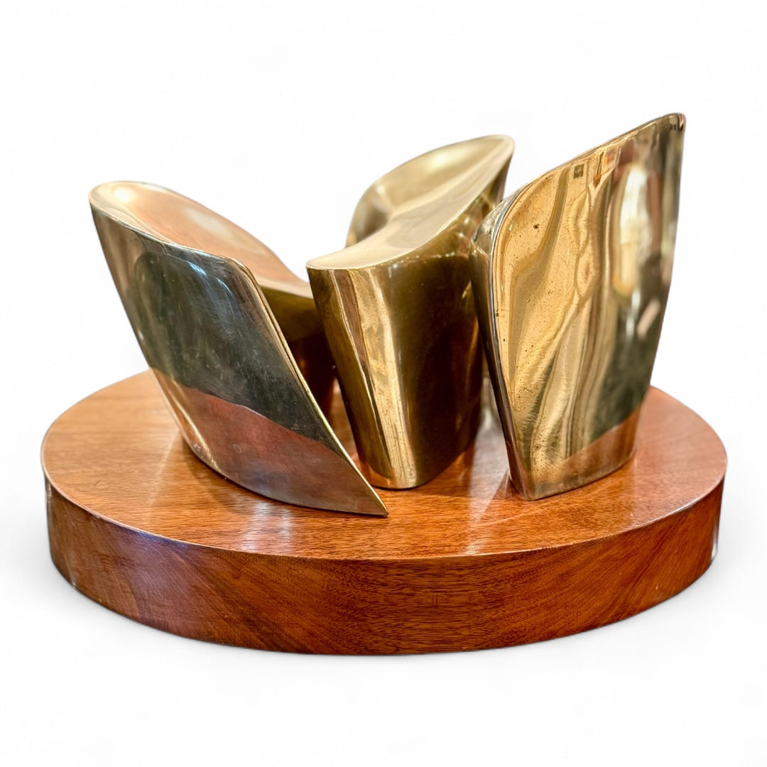 Modernist Brass or Bronze Sculpture by Robert Peterson, MN (1932-2016)