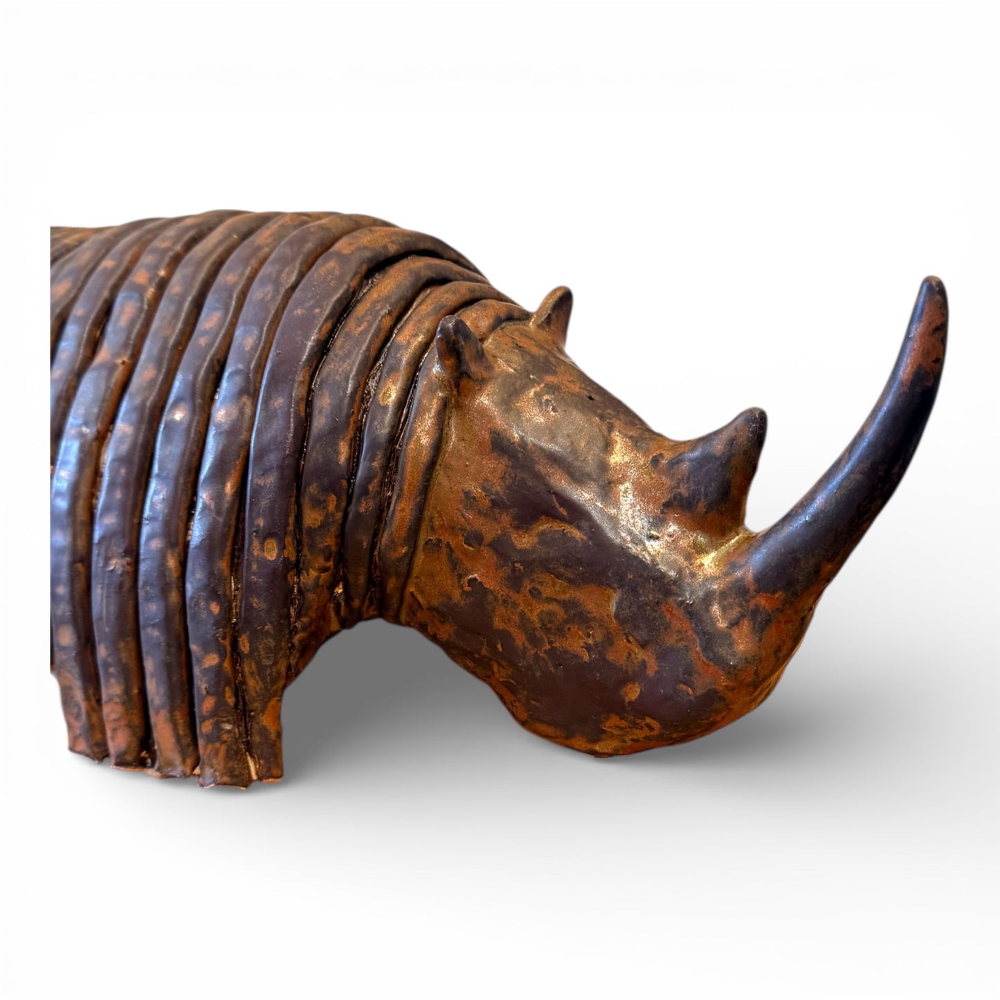 Ceramic Rhinoceros by Lynn DeMarco (b.1975)