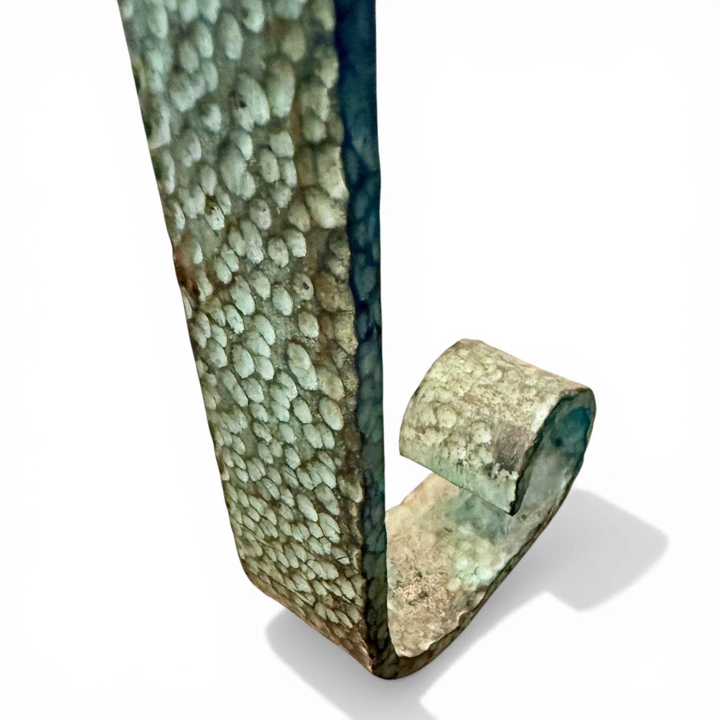 French Art Deco Stool - Hammered Copper and Wood - 1930s