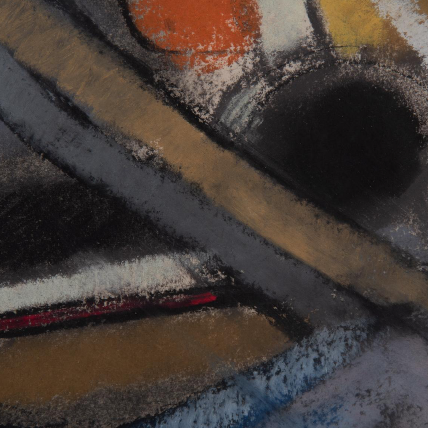 Untitled, Abstract, 1966, Pastel On Paper by Edward Eugene Boccia, Italian/American (1921-2007)