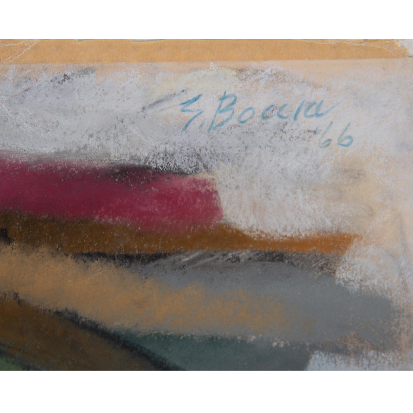 Untitled, Abstract, 1966, Pastel On Paper by Edward Eugene Boccia, Italian/American (1921-2007)