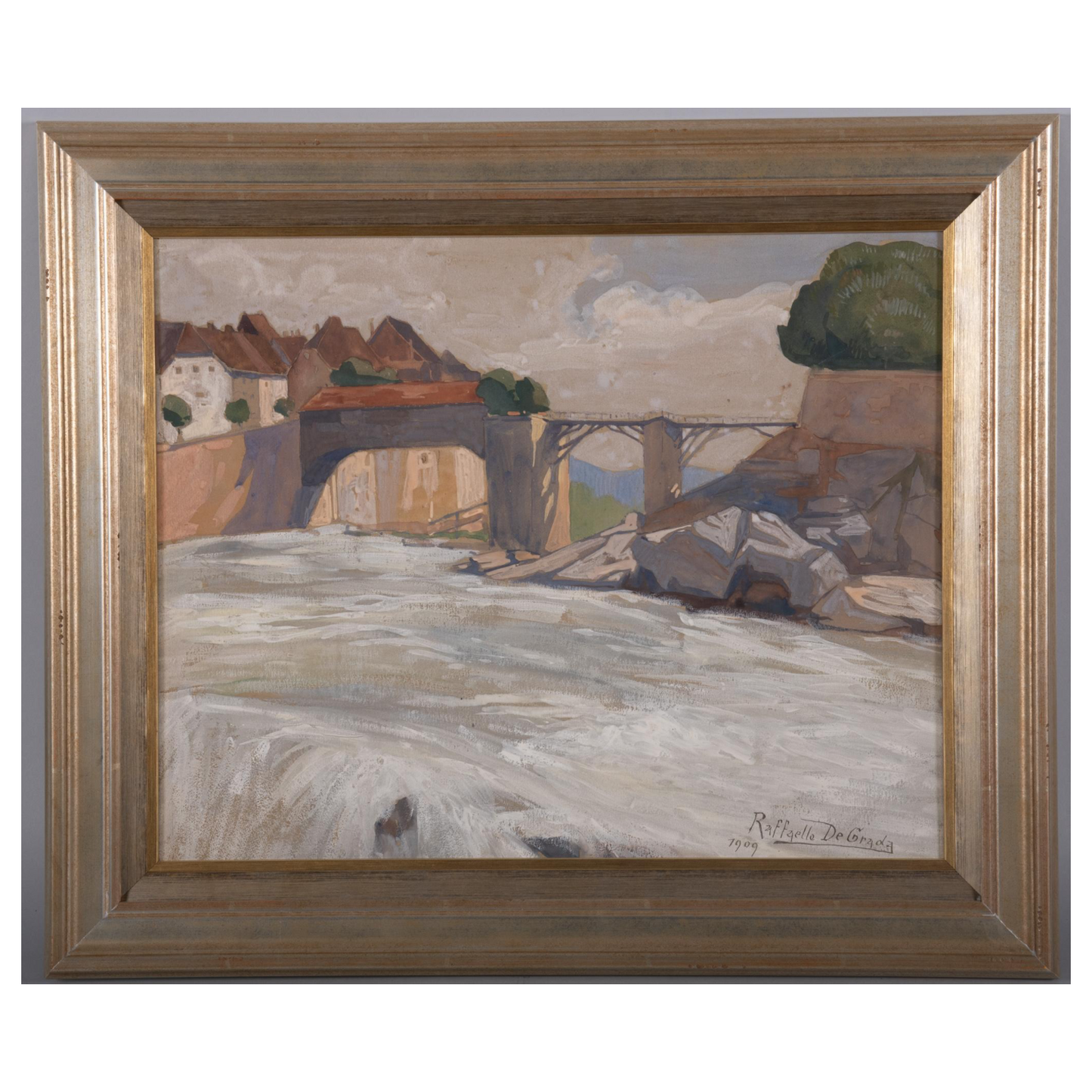 Untitled, Gouache On Board, 1909 by Raffaele De Grada, Italy (1885-1957)