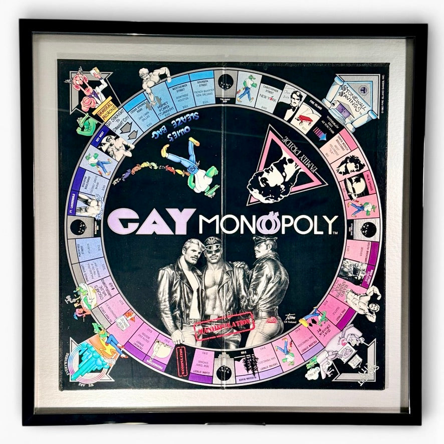 RARE - Gay Monopoly Game Board, 1983 - Framed