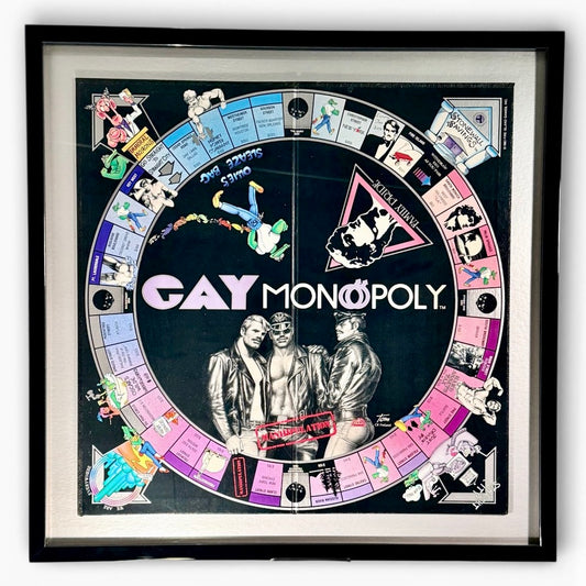 RARE - Gay Monopoly Game Board, 1983 - Framed