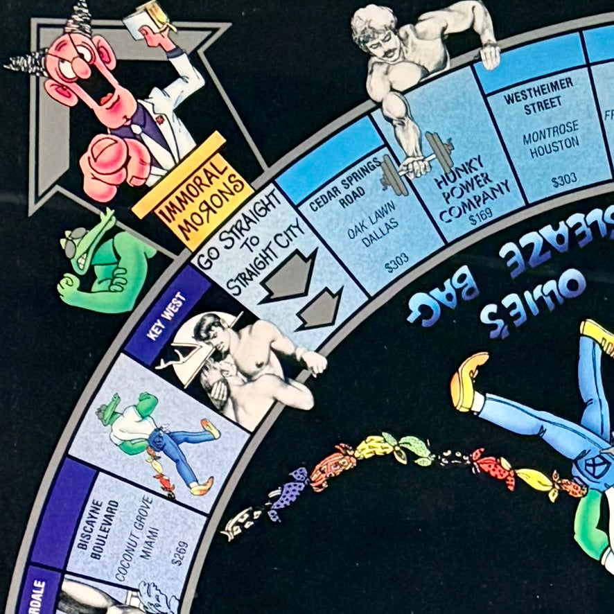 RARE - Gay Monopoly Game Board, 1983 - Framed