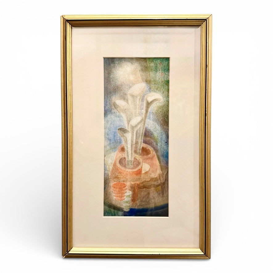 Art Deco Abstract Composition, 1930s - Mixed Media on Paper - Unknown Artist