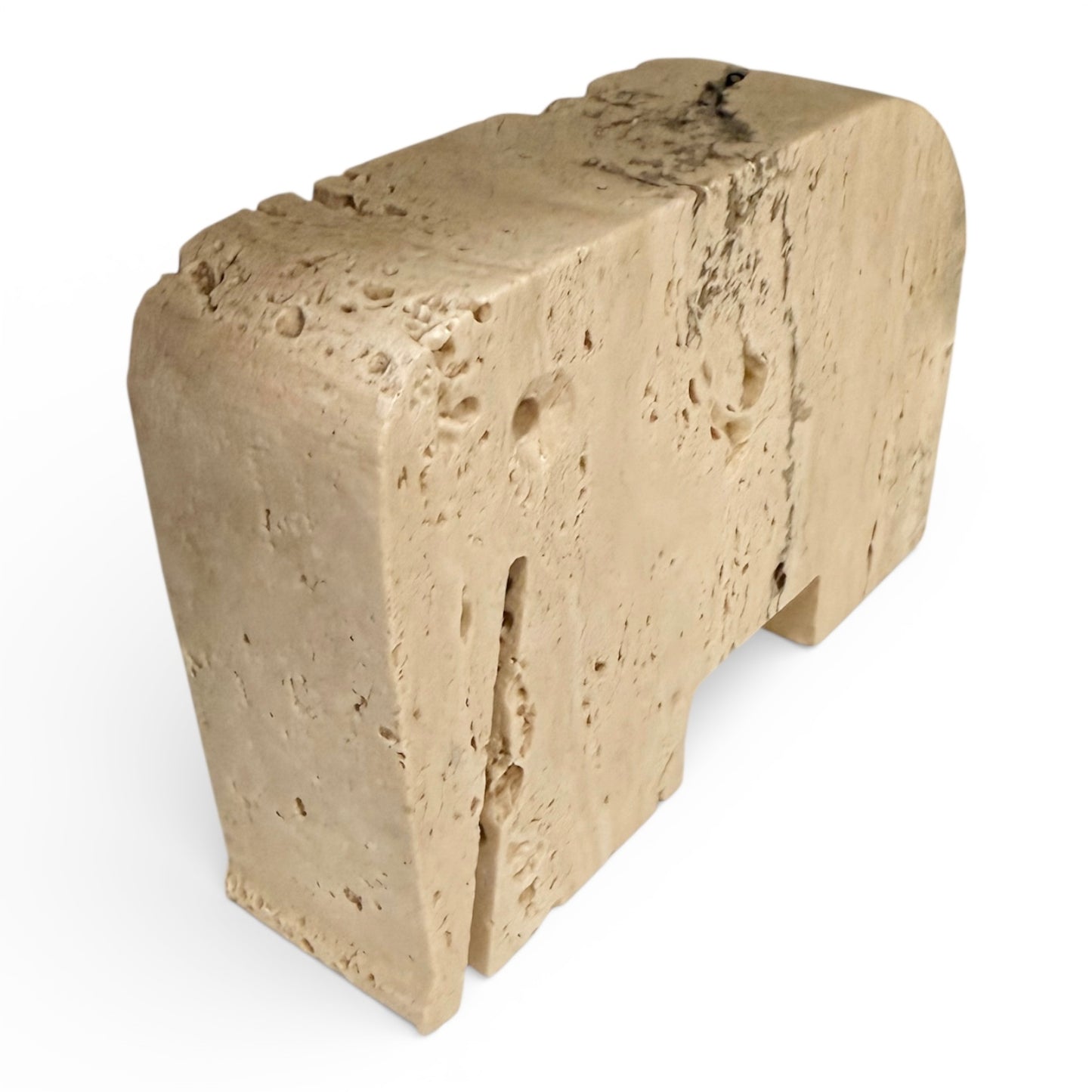 1970s Travertine Elephant by Fratelli Mannelli