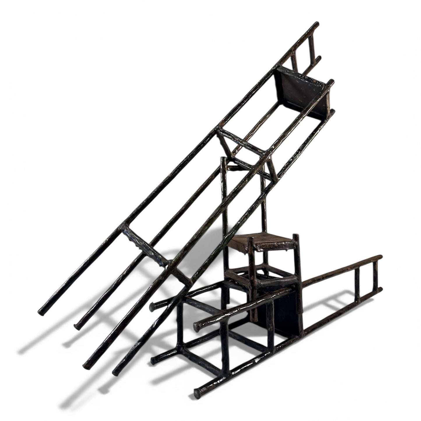 Steel Sculpture - Set of 3 Chairs - Artist Unknown, Los Angeles