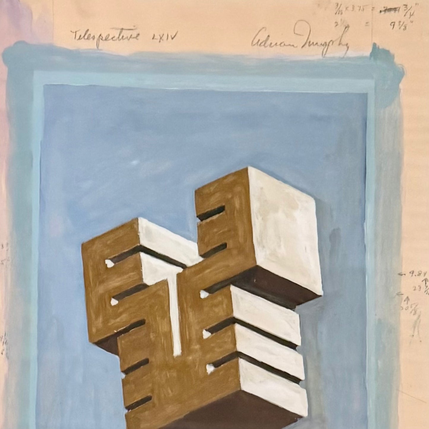 "Telespective LXIV" Gouache on Paper by Adrian Murphy