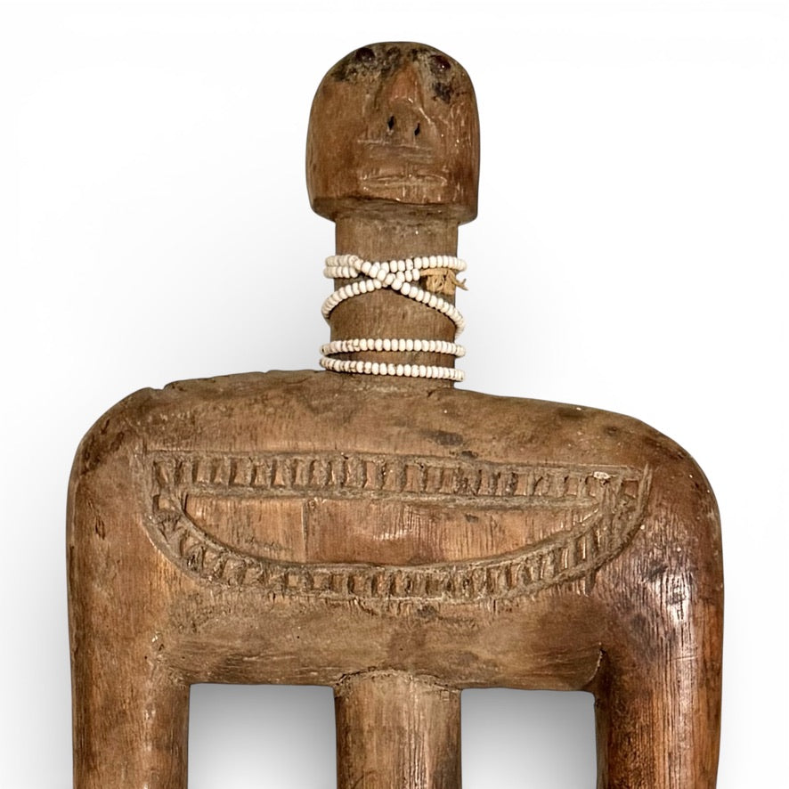 Early Carved and Beaded Namchi or Namji Fertility Doll - Cameroon