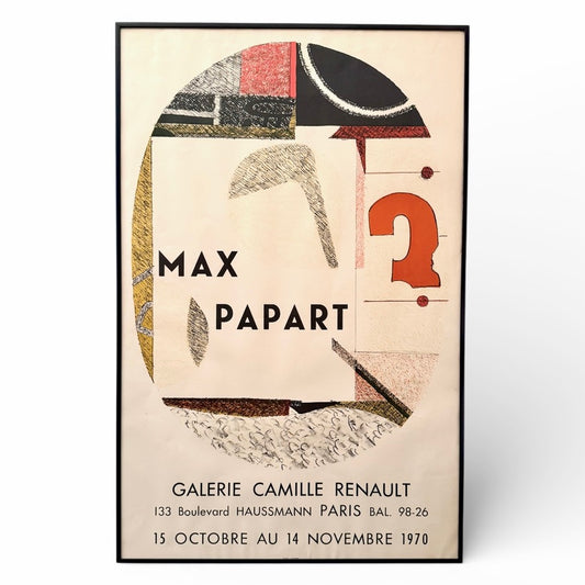 Galerie Camille Renault Exhibition Poster, 1970 - France - by Max Papart (1911-1994)