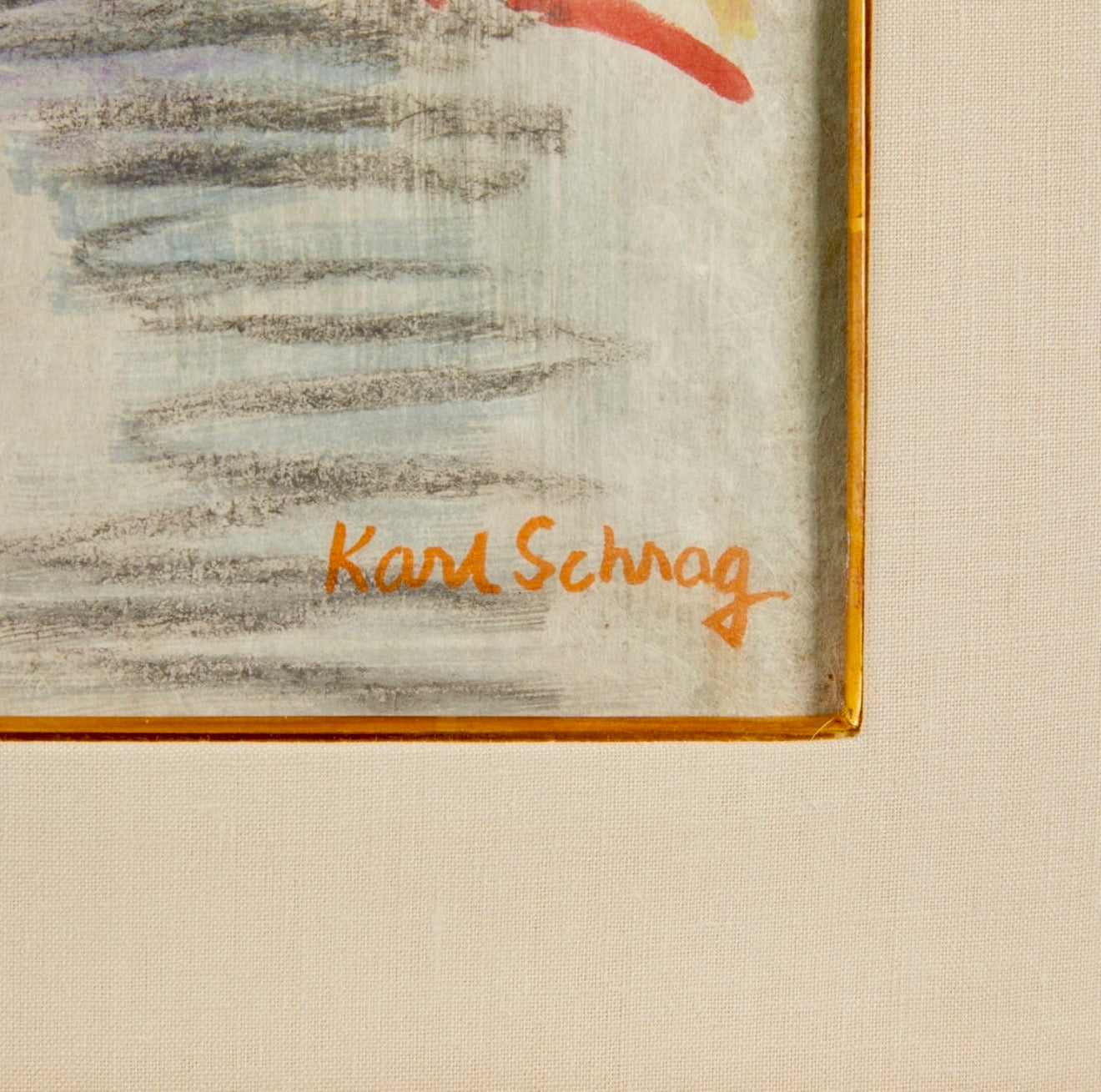 “Southern Plants” - Watercolor on Paper by Karl Schrag (1912-1995)