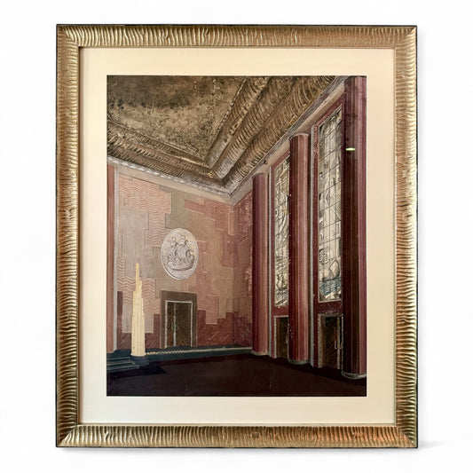 1920s Art Deco Interior Painting by Tino Costa (1891-1947)