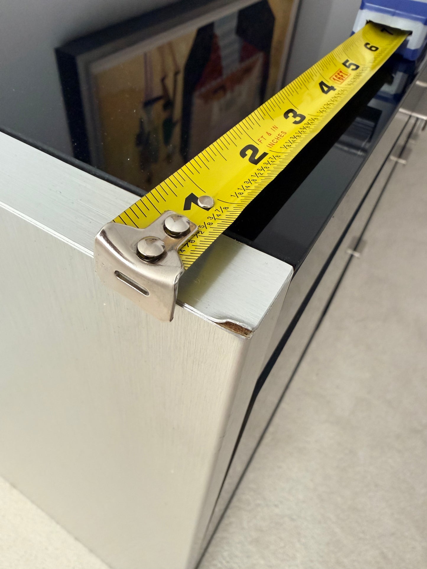 Postmodern Glass and Aluminum Console by Ello, 1990s