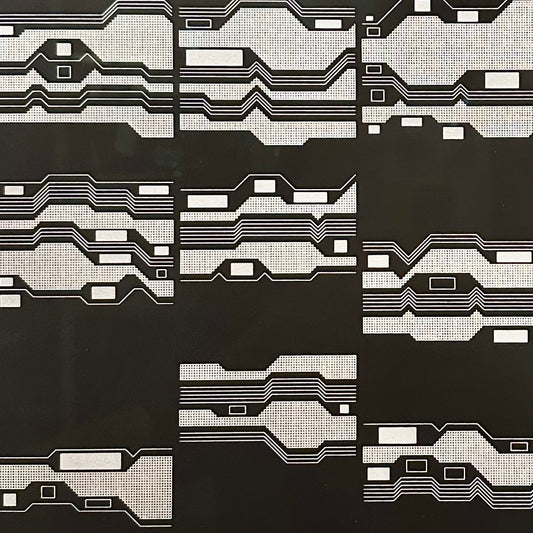 Cluster Phobia - Silkscreen, 1973 by Manfred Mohr, b. 1938