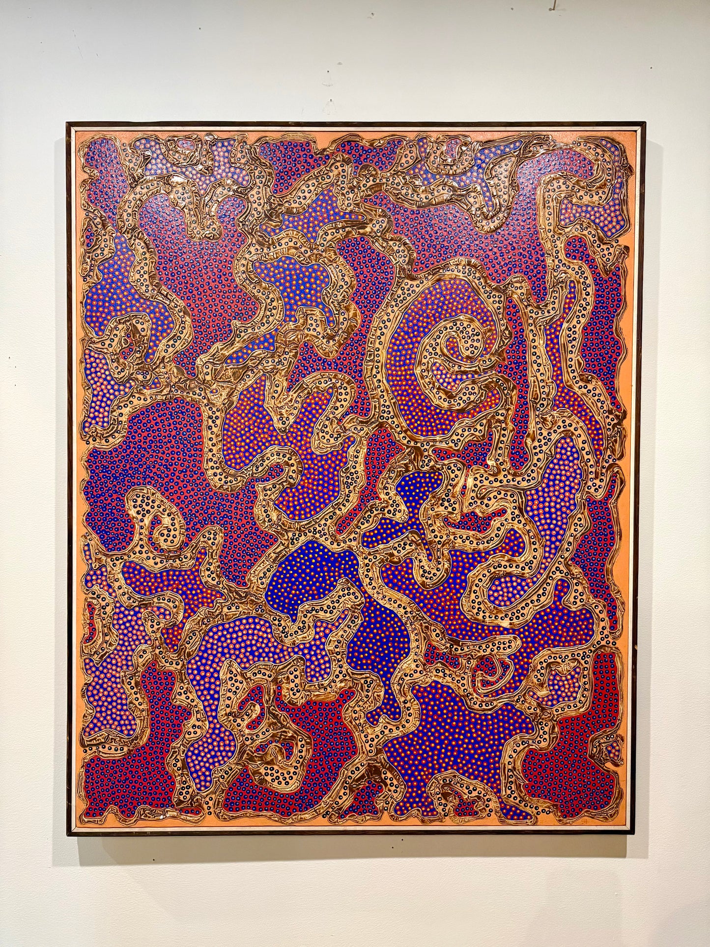 Large Abstract Mixed Media on Canvas by Brother Mel Meyer (1928-2013)