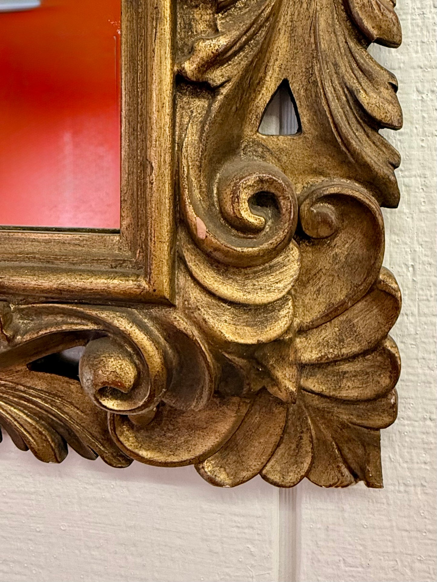 Antique Carved Wood Gilt Mirror