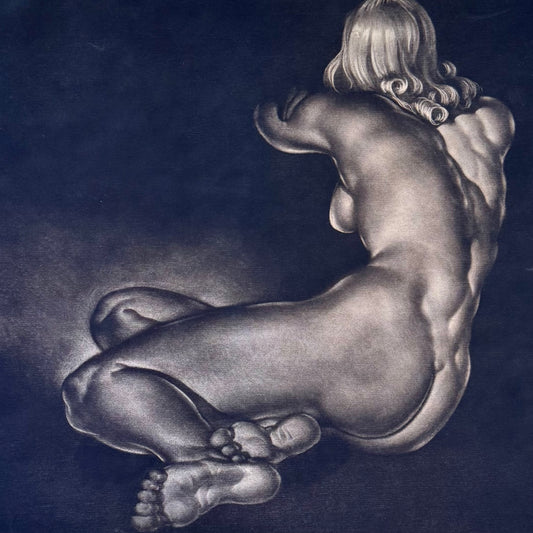 "Repose" - Art Deco Etching by Reynold Weidenaar (1915-1985) - Unframed