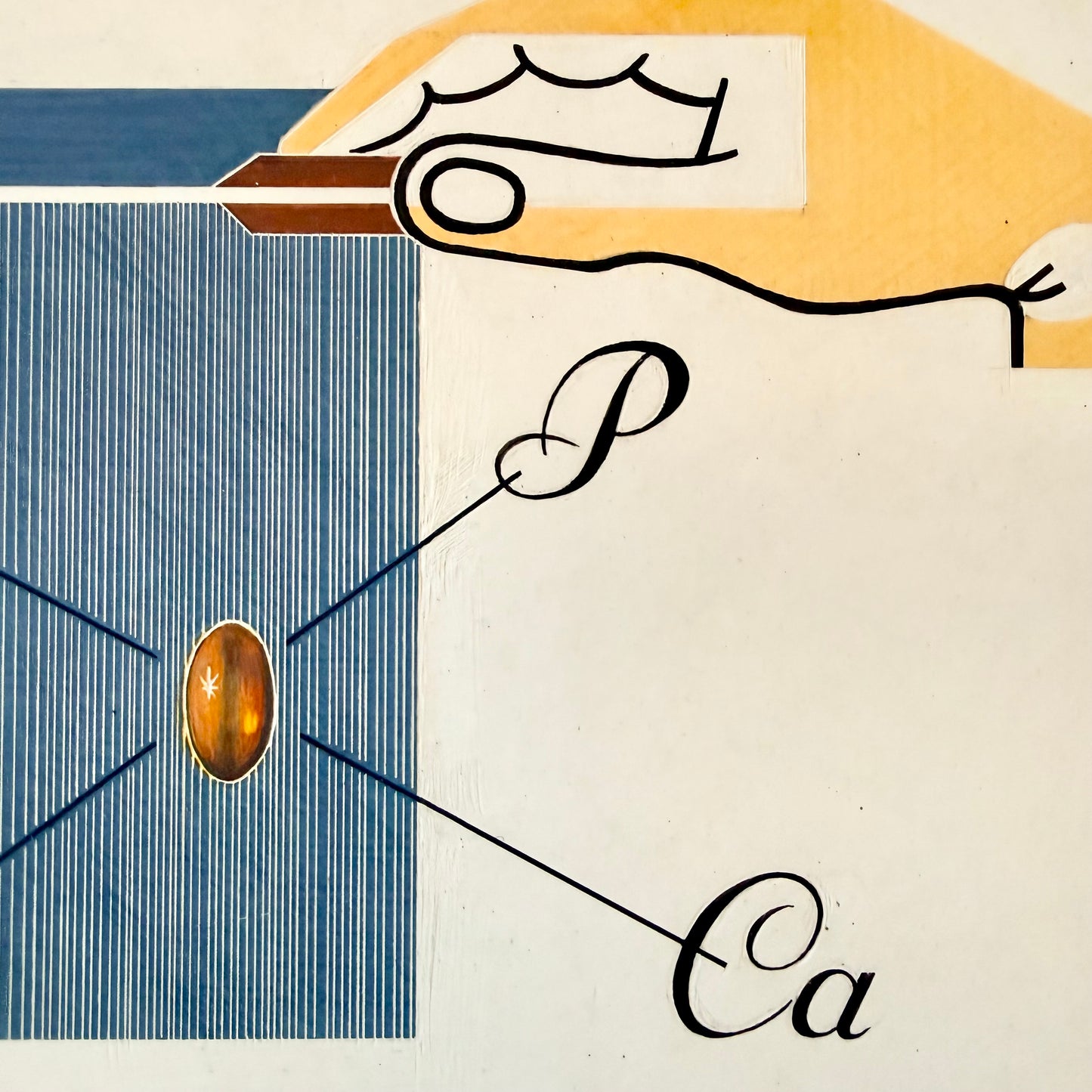 Mixed Media Illustration by Russell Kraus (1918-2009) - Unframed