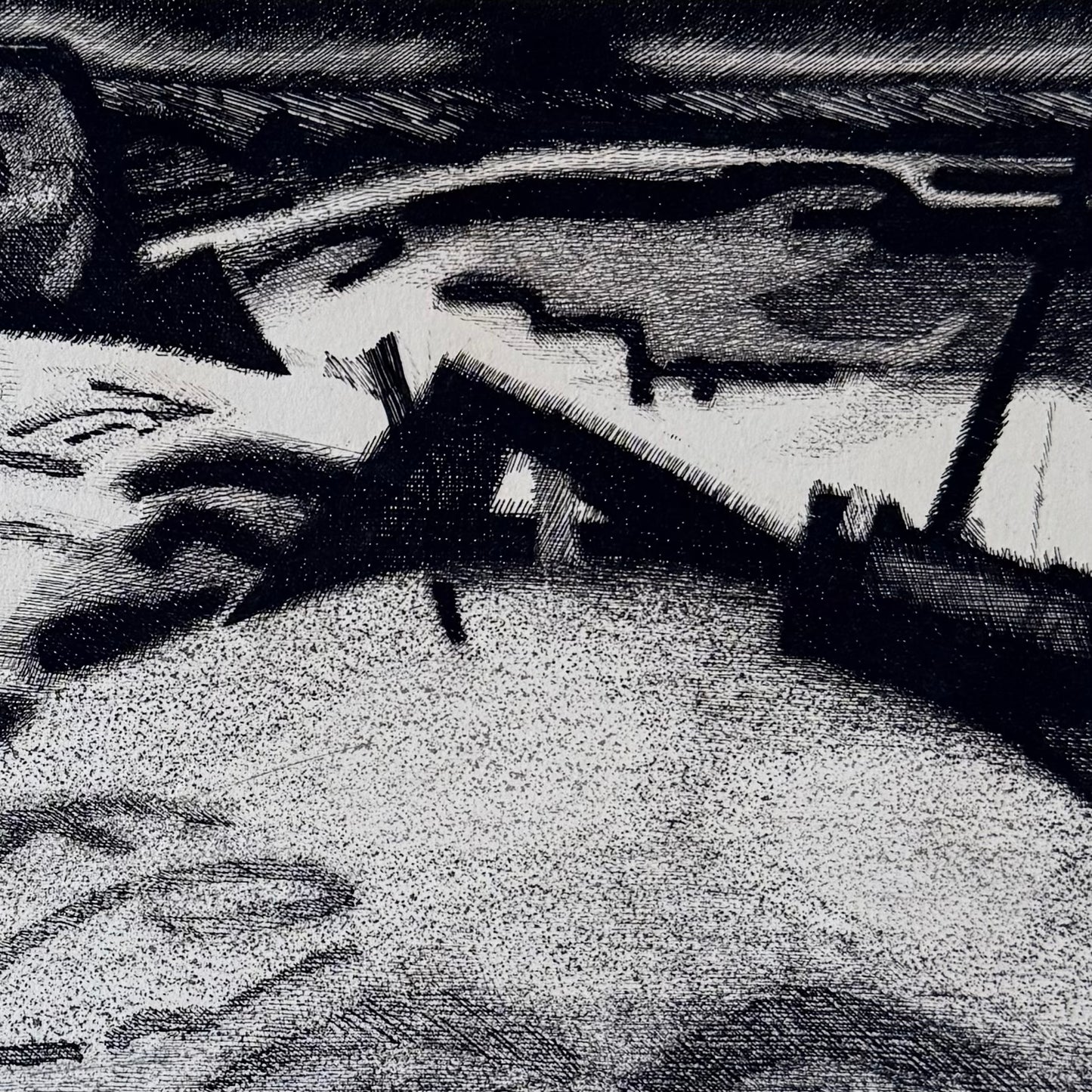 "Molliers" Etching by Jacques Ramondot (1928-1999) Unframed