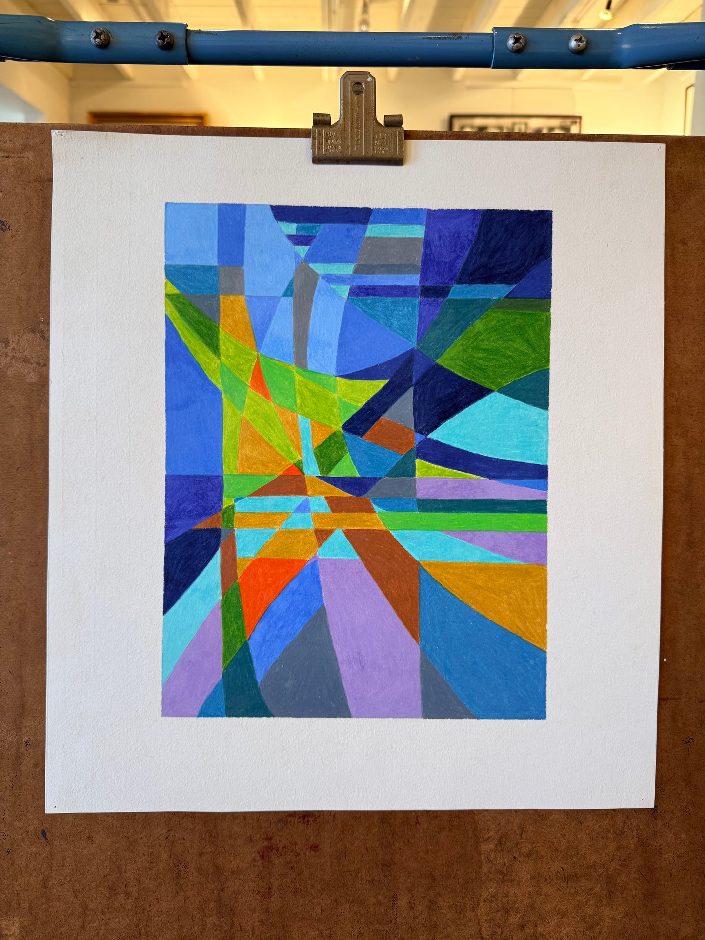 Unsigned Abstract - Oil Pastel on Paper - Unframed