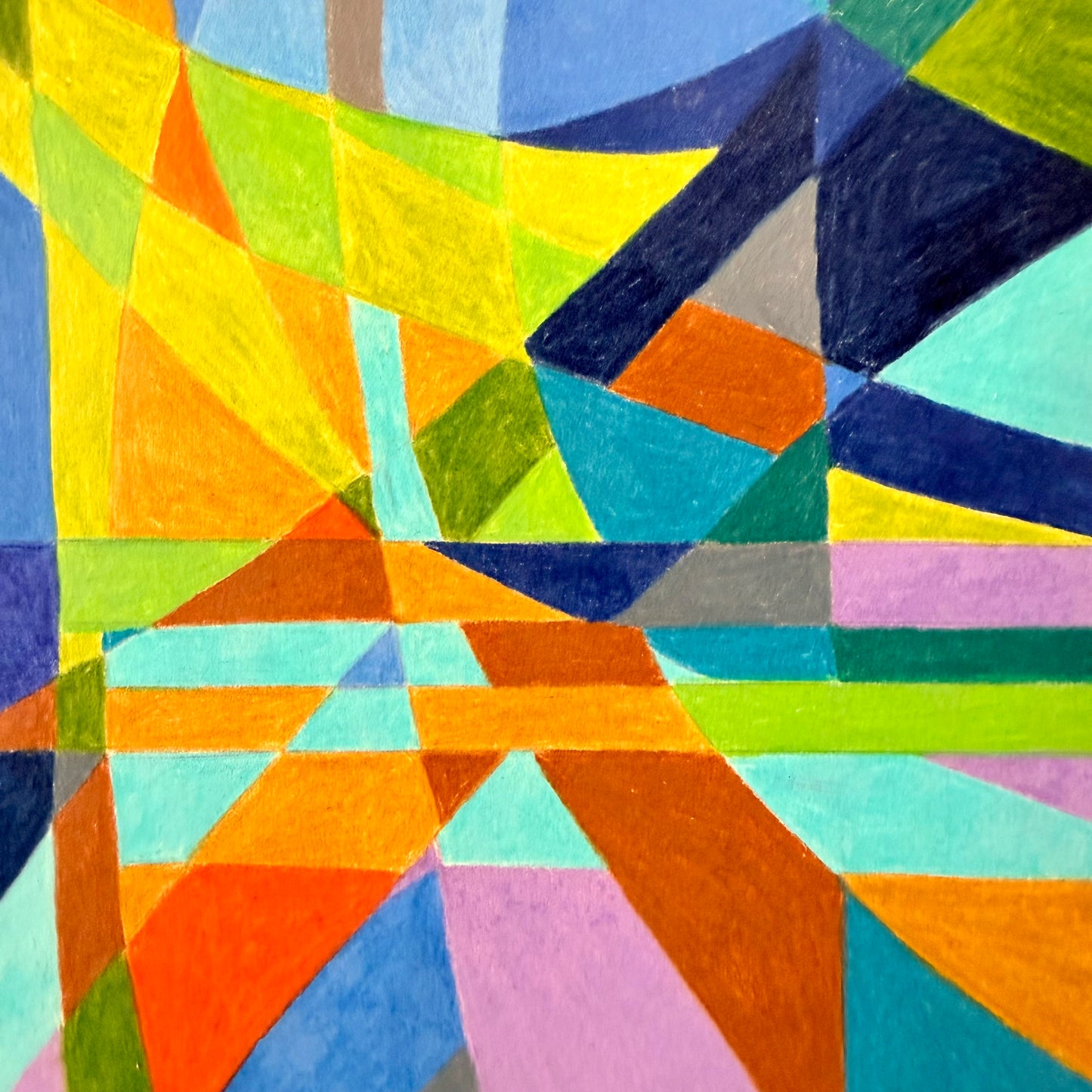 Unsigned Abstract - Oil Pastel on Paper - Unframed