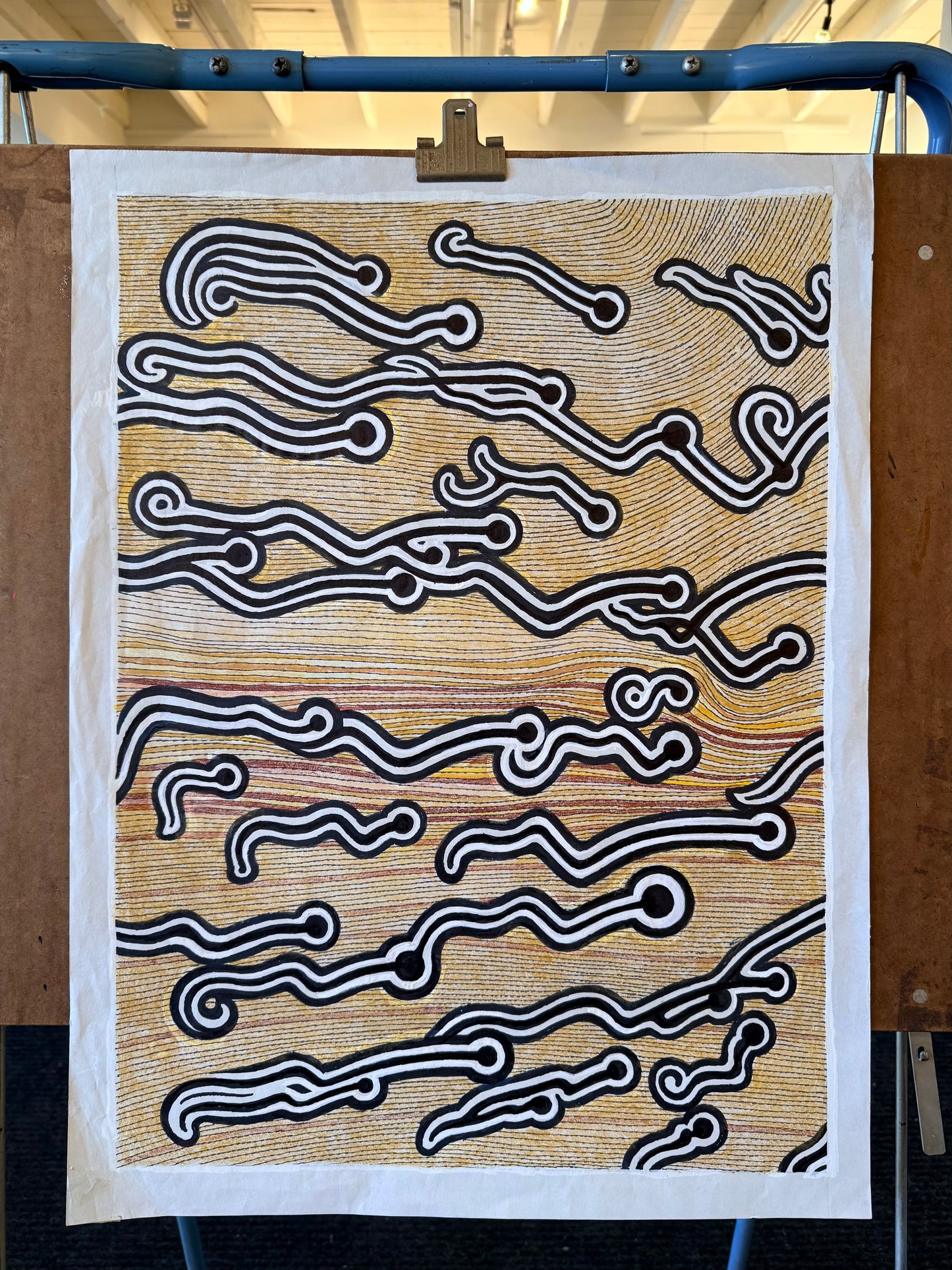 Abstract Gouache on Paper by Hal Poth (1924-2007) - Unframed